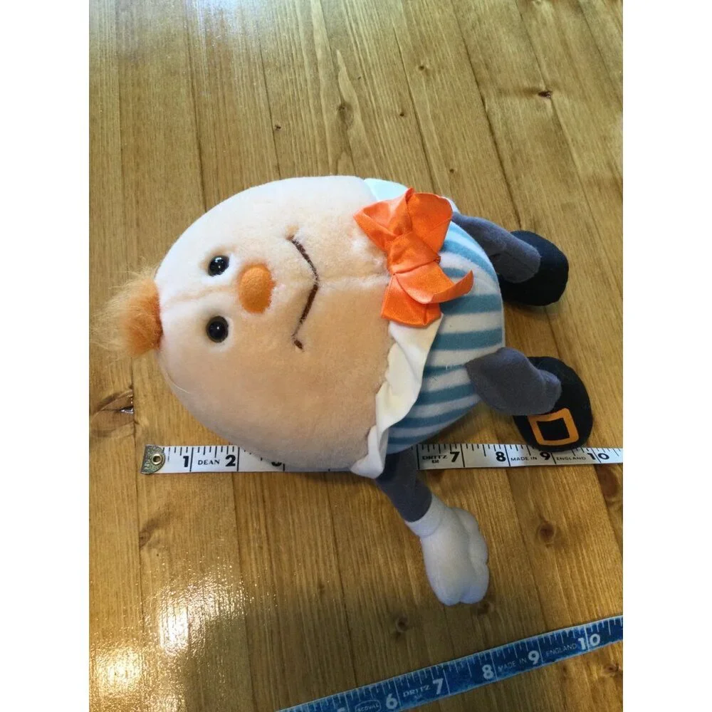 Vintage Humpty Dumpty Plush Stuffed Toy Applause Chime Rattle Works
